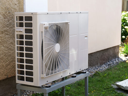 Heat pump outdoors